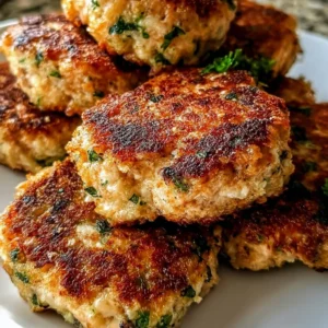 Mediterranean chicken patties served with a side of salad.