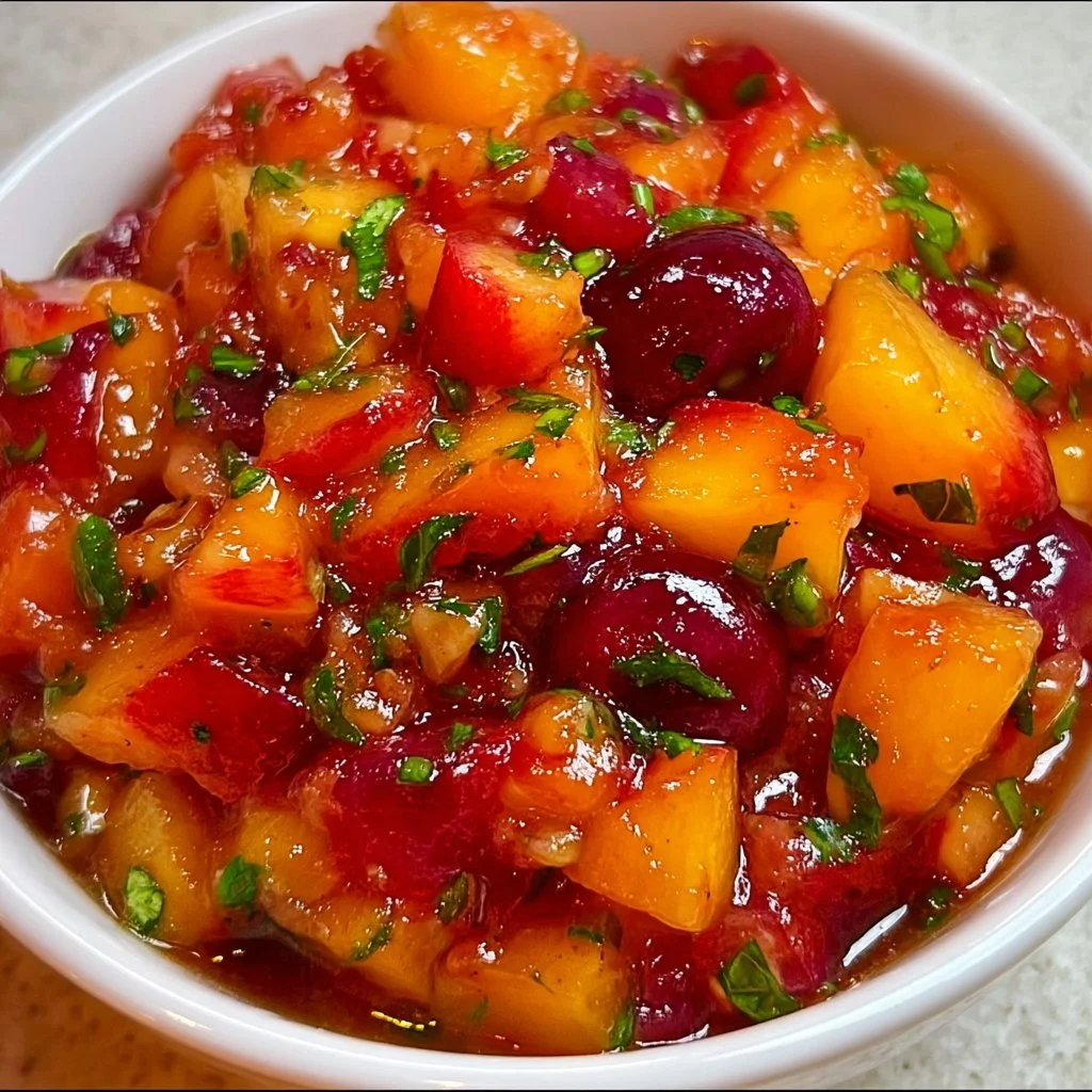 Refreshing Peach Cherry Salsa