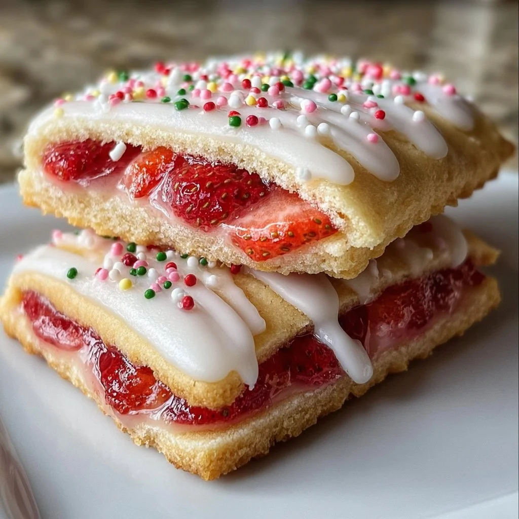 Strawberry Pop Tart Sugar Cookies