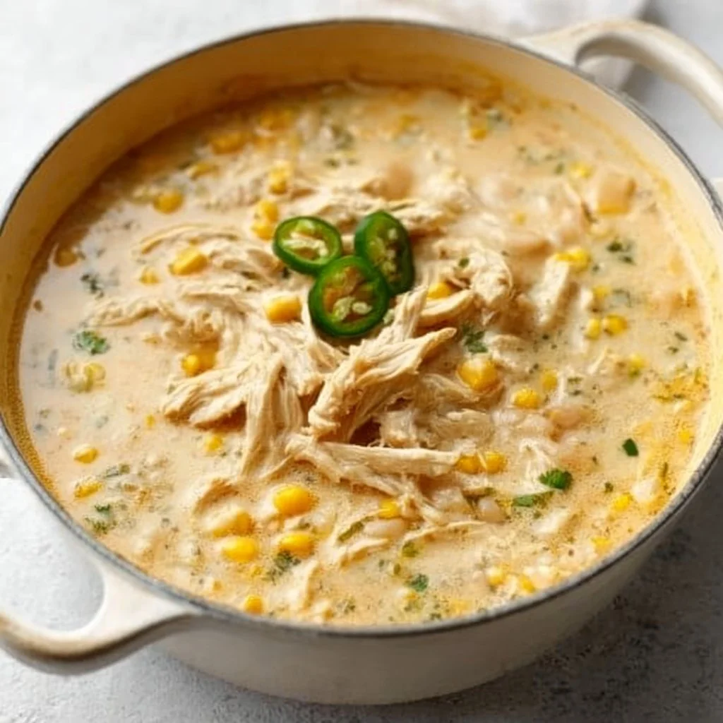This White Chicken Chili recipe is easy to make on the Stove Top or in the Slow Cooker.